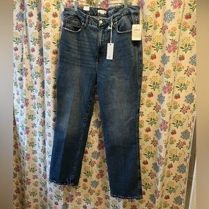 Good American Dark Blue Straight Leg Jeans